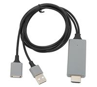 Pissente HDTV Cable Adapter, usb femelle ers hdmi hdmi usb adapr, usb female to hdmi male, lightning to hdmi With Compatible For IOS And For Android System For TV Monitor Projector (black)