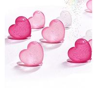 Pissente Heart Shaped Reusable Ice Cubes PE Refreezable Drink 15 Pack 1.5 X 1.6in Pure Water Filled No Dilution for Whiskey Coffee Juice Soda At Home Office Party