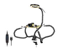 Pissente Magnifying Lamp, Light Electronics, Board Holder, 5X Lens, for | Third Hand Soldering Aid, Board Holder, 11-Level Brightness, 360-Degree Arms For Detailed, for Work Use