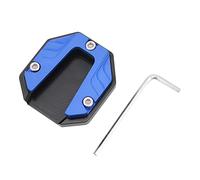 Pissente Motorcycle Kickstand Extender Side Stand Pad, Aluminum Alloy Universal Foot Support Plate with High Strength and Anti Slip Design for Motorcycle Parking on Soft Ground, Blue