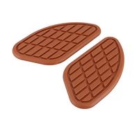 Pissente Motorcycle Tank Pad Rubber Fuel Tank Protector Pair Knee Grip Decals Vintage Style Double Sided Adhesive Scratch Coverage for Riders (Brown)