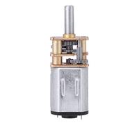 Pissente N20 DC Gear Motor 3V 6V 12V 50-2000RPM Industrial Machinery Equipment, High Efficiency Metal Motor with D-Type Shaft for Robotics Projects