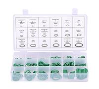 Pissente O Ring Seal Gasket, ac o Ring kit 270pcs Air Conditioning Compressor Rubber Washer Seals Gaskets Kit, Green hnbr o Rings a/c for Car Auto Home Appliances (Green)