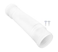 Pissente Rain Gutter Downspout Extension, 68Mm Flexible Downpipe Flexible Drain Extender 20-59In Adjustable Length Pe Material, Flexible Downpipe With Splash Block For Outdoor Villa Round Downpipe (Wh