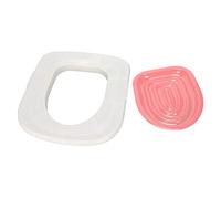 Pissente Reusable Cat Toilet Training Kit Premium Material Universal Pet Toilet Trainer for Simple Pet Training (White Tray, 1 Pink Inner Support)