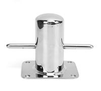 Pissente Single Mooring Bitt, 316 Stainless Steel Boat Bollard Heavy Duty Cross Bollard Cleat Marine Hardware Accessories For Kayak Boat Dock Boat Yacht Mooring Cleat (120MM)