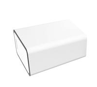 Pissente Slim Trash Can 15L Press Lid, Plastic Covered Bin | Sealed Design, White Plastic Body, Bathroom Kitchen toilet Use, touchless Press Open, Waste Bin with Cover