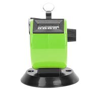 Pissente Small Body, Easy to Hold, Long Service Life ABS Plastic Hand Tally Counter, 4-Digits Record with Hook Base for Data Statistics, Conference Attendance (Green)