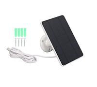 Pissente Solar Panel for Security Cameras, 4W USB Camera Solar Panel with Mount Waterproof Camera Charging Solar Panel for Rechargeable Battery Security Camera (White)
