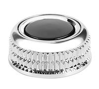 Pissente Volume Control Knob, Auto Car Radio Volume Control Knob Replacement, Rotary, Silver, Manual, ABS