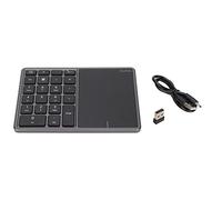 Pissente Wireless Numeric Keypad for Laptop Numeric Pad for Computer 22 Keys with Large Touchpad BT 5.0 & 2.4G Dual Mode Portable for Win IOS OS X (Milk Tea Color)