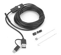 Pissente Y102 USB 3 in 1 Endoscope, 5.5mm Endoscope 2.0MP HD Inspection Camera with 6 Adjustable LED Lights 5M Cable IP67
