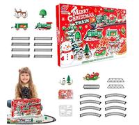 Pista De Juguete - Pista De Tren Navideña, Pista De Tren Navideña, Juego De Tren Navideño Juguete De Tren Navideño Con Luz Y Sonido Juego De Tren Eléctrico Navideño, Lindo Tren Festivo Navideño