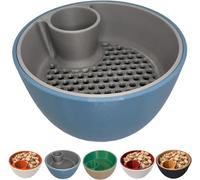 Pistachio and Seed Bowl, Dual Chamber with Shell Storage Rack, Snack Bowl with Food Waste Compartment, Large Size for Peanuts, Edamame, Nuts, Fruit