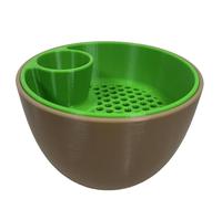 Pistachio Bowl with Shell Storage, Dual-Chamber Pistachio Bowl for Nuts, Seeds, Snacks, Candy, Double Dish Nut with Shell Storage Holder, Ideal Snack Organizer for Home & Parties (Green)