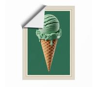 Pistachio Dream Minimalist Unframed Wall Art Print A4 (29.7×21cm), Wall Decor for Living Room, Bedroom, Office & Home, Art Gift