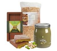 Pistachio Dubai Chocolate Making Kit - Pistachio Cream 600g Spreadable Butter, Deep Chocolate Mould & Roasted Kadayif Pastry 500g Fillo Dough. Make Your Own Dubai Inspired Chocolates at Home
