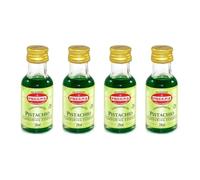 Pistachio Flavouring Essence 4X28ml - Highly Concentrated - Ideal for Cakes, Cookies, Boiled Sweets, Creams, Icing, and Fudge - Elevate Your Recipes with Authentic Pistachio Flavour (NP)