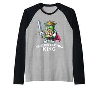 Pistachio King Funny Food Nut Snack Raglan Baseball Tee