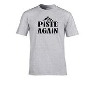 Piste Again- Funny Apres Ski Skiing Holiday- Men's T-Shirt Grey