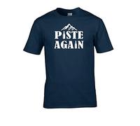 Piste Again- Funny Apres Ski Skiing Holiday- Men's T-Shirt Navy