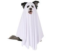 Pistha Halloween Ghost Dog Costume for Dogs Cats Pets Halloween Party, 5 Holes, 31.5 x 47.2 Inch