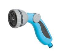 Garden Hose Plastic Soft Spray Hand Gun Nozzle - 8 Modes + Flow Regulation
