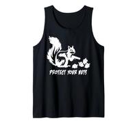 Pistol Squirrel Protect Your Nuts Hand Gun Funny Animal Tank Top