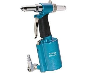 Pistola per rivetti ciechi HAZET 9037SPC, pneumatica, idraulica, forza di trazione: 8700N, dimensione rivetti: 2,4-4,8 mm, lunghezza corsa 14 mm, utensile per l'applicazione di rivetti ciechi