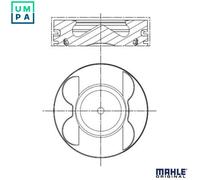 PISTON 001 PI 00106 000 FOR OM642.990/992/993/884/975 3.0L 6cyl