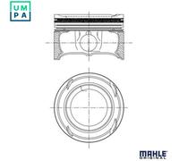 PISTON 001 PI 00200 000 FOR MERCEDES-BENZ C-CLASS/T-Model/Convertible GLE SLK