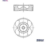 PISTON 004 59 00 STD FOR OM646.961/962/963/951/982/985/983/981/984/966 2.1L 5cyl