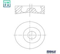 Mahle Original Piston 010 27 00 Coated 104 mm (STD) Fits Mercedes‑Benz S‑Class 2x