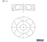 Engine piston Coated 011 PI 00114 002 MAHLE for OPEL ASTRA J Sports Tourer