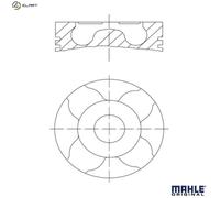 Engine piston Coated 011 PI 00114 002 MAHLE for OPEL ASTRA J Sports Tourer