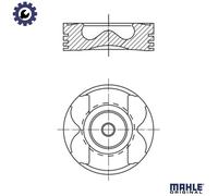 PISTON 021 PI 00129 000 FOR M9T702/700/710 2.3L OM699.300/301/303/305/302 2.3L