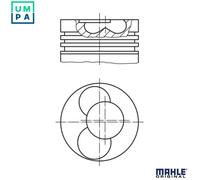 MAHLE ORIGINAL 028 21 00 Piston