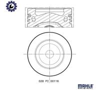 PISTON 028 PI 00116 000 FOR CFFB/CFGB/CFFA/CFHD/CFHA/CFHF/CFHC/CFJA/CLJA 2.0L
