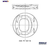 Engine piston Hard Anodized 028 PI 00118 001 MAHLE for VW AUDI SEAT SKODA