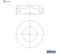 Engine piston Coated 028 PI 00158 000 MAHLE for SEAT AUDI VW SKODA