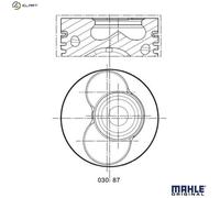 Mahle Original Piston 030 87 02 Coated for Audi VW Seat Skoda Ford 1.9L 4cyl