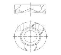 Piston Fits Citroën C1 C2 C2 Enterprise Ford Mazda Peugeot Toyota MAHLE 0400300