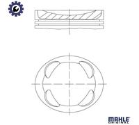 Engine piston Coated 081 PI 00104 001 MAHLE for CITROËN PEUGEOT MINI