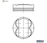 PISTON 081 PI 00106 000 FOR N52B30A/B30/B30BF/B30AF/B30B/B30AE 3.0L 6cyl