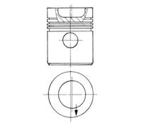 Piston 120.9mm Length 61mm Recess Diameter Fits PERKINS KOLBENSCHMIDT 92144800