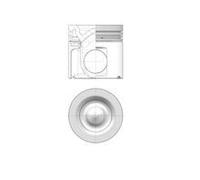 Piston 125.21mm Length 77.5mm Recess Diameter Fits SCANIA KOLBENSCHMIDT 41517600