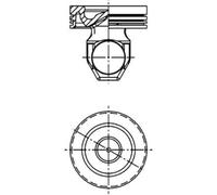 Piston 125.21mm Length 78mm Recess Diameter Fits SCANIA KOLBENSCHMIDT 40368600