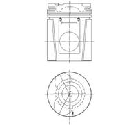 Piston 132.45mm Length 61mm Recess Diameter Replacement KOLBENSCHMIDT 99748600