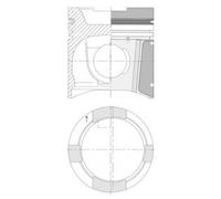 Piston 133.65mm Length 105.8mm Recess Diameter 128mm Cylinder Bore KOLBENSCHMIDT