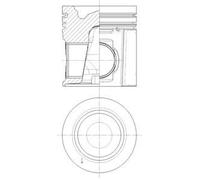 Piston 136.04mm Length 84mm Recess Diameter Fits SCANIA KOLBENSCHMIDT 40496600